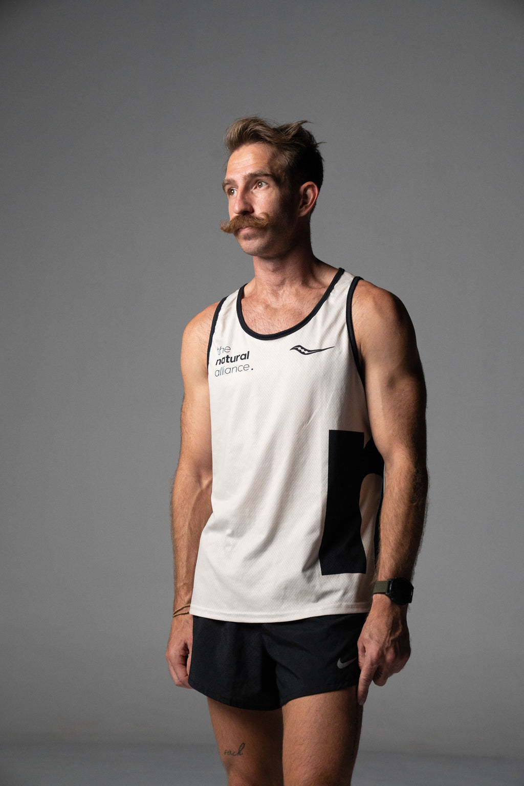 the male beige racer vest.